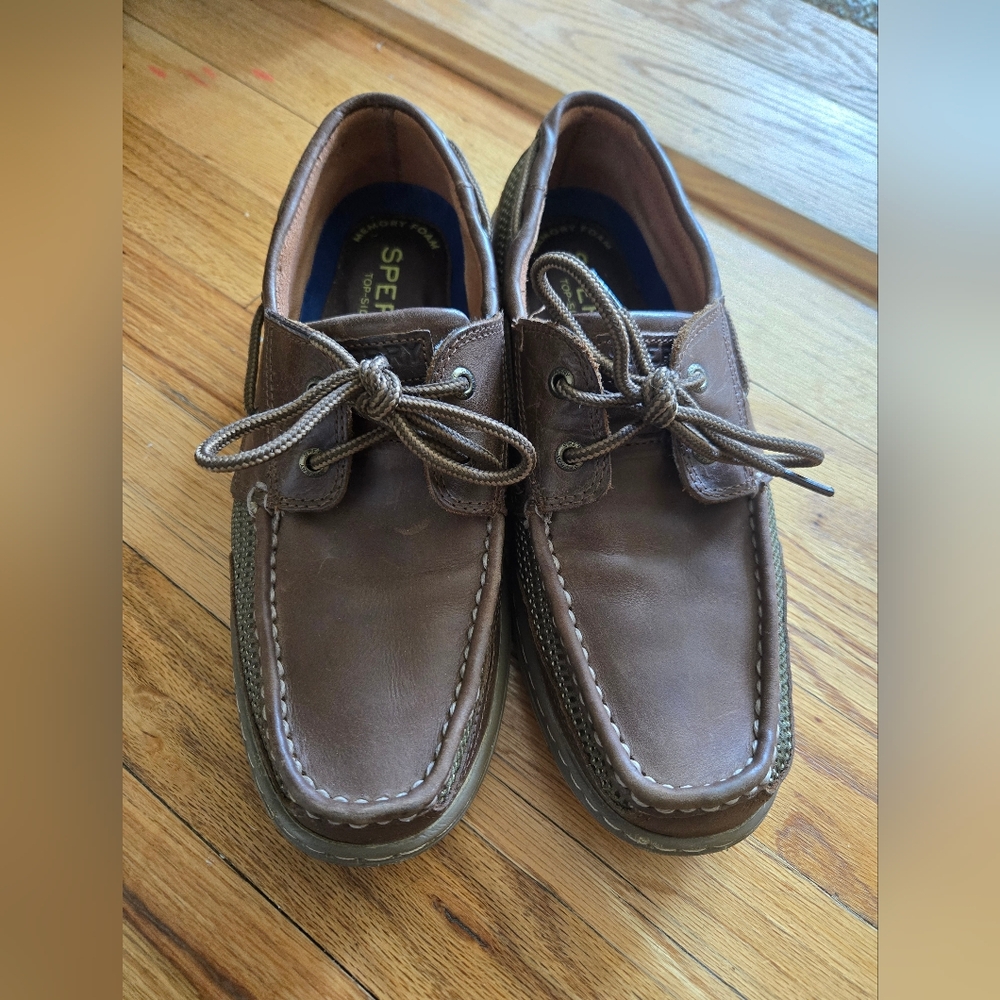 Sperry Men's Leather Brown Boat Shoes 9M